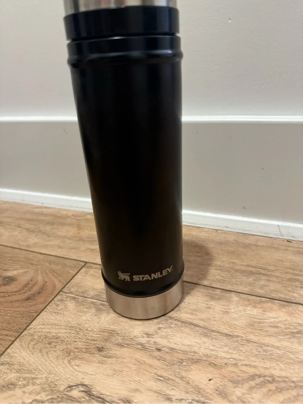 Supreme Black and Silver Insulated Thermos Bottle